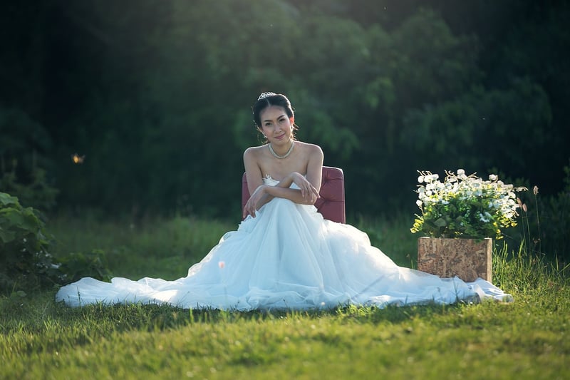 Bride in wedding dress